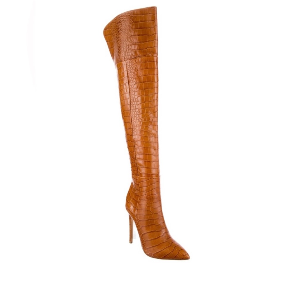 Brother Vellies Croc Thigh High Boots